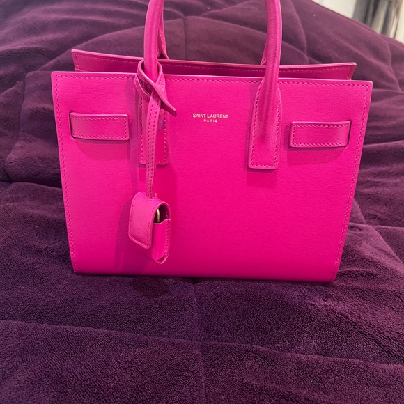 Saint Laurent Pink Leather Tote Bag - Picture 3 of 8